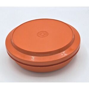 Vintage Tupperware Orange Seal 'N Serve Bowl (1206-31) with Lid‎ (1207-35)